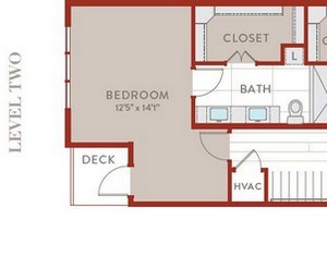 Aura Bluffview Apartments TH 2A Floor Plan Aura Bluffview Apartments TH 2A Floor Plan